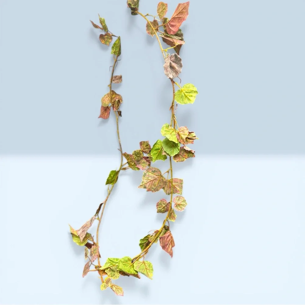 Autumn Ivy Garland - Green and Brown Faux Vine for Holiday Decor
